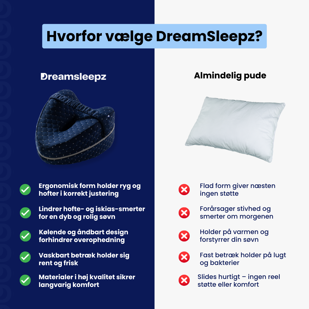 DreamSleepz Knæpuden – For afslappede led og dyb afslapning i søvnen